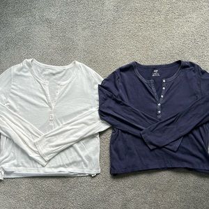 Aerie long sleeve henleys